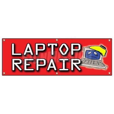 Signmission LAPTOP REPAIR BANNER SIGN computers virus maintenance software install B-72 Laptop Repair